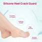 Hand washing instructions for reusable silicone heel protectors.