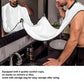 Beard grooming apron with an adjustable neck strap, ready to catch hair clippings.