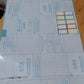 Transparent book cover packaging showing product details and dimensions