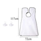 Folded hair clippings catcher apron, compact and ready for storage or travel.