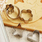 The complete 12-piece stainless steel cookie cutter set displayed with all four shapes and sizes.