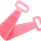 Detail of the soft, BPA-free silicone bristles on the bath body brush.