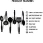 The full range of 6 non-stick cooking tools for Indian kitchens.