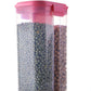 Side view of a cereal storage container featuring a secure airtight seal.