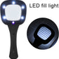 Six bright LED lights providing optimal illumination for the magnifying glass.