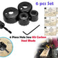 Durable metal carrying case designed for the BoltForce 6-piece hole saw set.