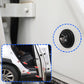 Detailed view of the circular Car Door Protector pad's adhesive backing.