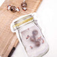 Close-up of the 150ml reusable food storage pouch, highlighting its secure zipper.