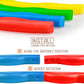 Close-up of the interlocking pieces of the FitFuzion Hula Hoop.