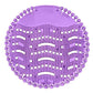 Close-up of an anti-splash urinal screen mat with bristles for effective splash reduction.