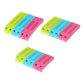 Variety of snack bags sealed effectively with Tidy Table's colourful clips.