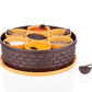 A complete set of the round plastic spice organizer with individual removable cups.