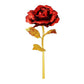 A 10-inch artificial golden rose showcasing its delicate design.