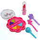 Open view of the Kids Makeup Set revealing its organized compartments.