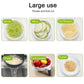The multi-blade vegetable cutter and slicer laid out, highlighting its diverse slicing and shredding capabilities.