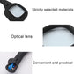 Illuminated magnifying glass displaying its compact and lightweight design.