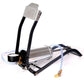 Ergonomic steel foot pump with durable build, ready for heavy-duty use.