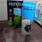 Set of transparent water jug and unbreakable plastic glasses for home use