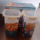 Durable airtight kitchen storage container for grains and snacks