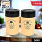Damru shaped plastic containers for tea, coffee, and sugar storage