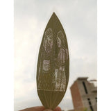 Generic Custom Engraved Leaf Art – Bride And Bridesmaid - Sister Bond Portrait on Natural Leaf