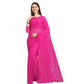 Generic Women's Net Self Design Saree With Unstitched Blouse 5.5Mtr (Rani)