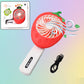 Handheld mini fan with USB operation in bright mix colours providing portable cooling