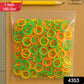 Close-up view of strong, flexible multicolor rubber bands for bundling.