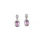 Generic Women's Brass Silver Plated Drop Earrings (Pink)
