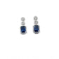 Generic Women's Brass Silver Plated Drop Earrings (Blue)