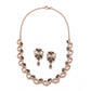 Generic Women's Brass Silver Plated Necklace set (Silver)