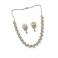 Generic Women's Brass Silver Plated Necklace set (Silver)