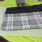 Back view of the 23x22 inch Leather & Cotton Pillow Cover showcasing the hidden zipper.