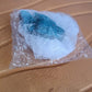 Protective fabric mesh fan cover securely on fan blades