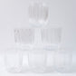 Premium transparent drinkware tumblers, set of six