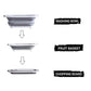 Close-up of the integrated plug and strainer in the multi-function washing bowl.