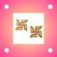 Acrylic Swastik stickers showcasing detailed bead and rhinestone craftsmanship