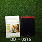 Compact LCD writing tablet with its stylus and replaceable battery.