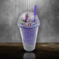 Vibrant Kids LED Sipper Bottle with a convenient straw and illuminating light for school.