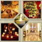 Collection of 8 flameless tealight candles in a compact box.