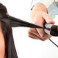 Front view of the ceramic mini hair styler, illustrating its dual styling capabilities.