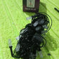 The LED string light product packaging displaying key features.