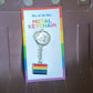 Rainbow keychain in packaging, ready as a gift or personal accessory