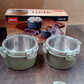 Stacked rustic airtight jars designed for kitchen storage and food freshness