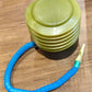 Lifestyle shot of the foot air pump used for a yoga ball.