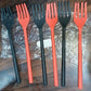 Packaging of the 6-piece silicone cooking forks set from Indo Glow.