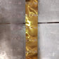 Front view of the heavy duty 6-pin wall hook rail with transparent and golden hooks.