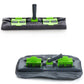 Ganesh Microfiber Flat Mop displayed, showcasing its slim profile and rotating head for under-furniture cleaning.