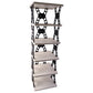 Heavy-duty stable foldable 6 shelf storage rack