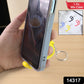 Close-up of dual finger loops on plastic mobile stand keyring for comfortable grip